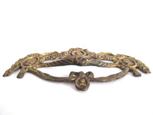 UpperDutch:,1 (ONE) Antique Drawer Handle. Ornamental Furniture Applique. Drawer embellishment. Authentic 19th century hardware.