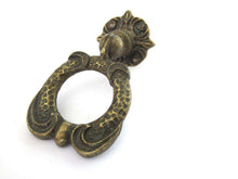 UpperDutch:Pull,1 (ONE) Antique Solid Brass Drawer Pull / Drop Ring Drawer Handle Made in Italy, Brev.