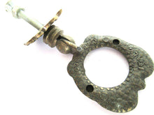 UpperDutch:Pull,1 (ONE) Antique Solid Brass Drawer Pull / Drop Ring Drawer Handle Made in Italy, Brev.