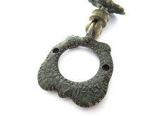 UpperDutch:Pull,1 (ONE) Antique Solid Brass Drawer Pull / Drop Ring Drawer Handle Made in Italy, Brev.