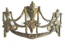UpperDutch:,1 (ONE) Antique Solid brass Ornate Drawer Handle. Ornamental Furniture Applique. Empire embellishment. Restoration hardware