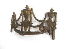 UpperDutch:,1 (ONE) Antique Solid brass Ornate Drawer Handle. Ornamental Furniture Applique. Empire embellishment. Restoration hardware