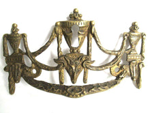 UpperDutch:,1 (ONE) Antique Solid brass Ornate Drawer Handle with Key hole. Ornamental Furniture escutcheon. Empire keyhole embellishment.