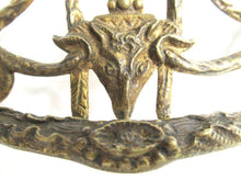 UpperDutch:,1 (ONE) Antique Solid brass Ornate Drawer Handle with Key hole. Ornamental Furniture escutcheon. Empire keyhole embellishment.