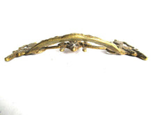 UpperDutch:,1 (ONE) Antique Solid brass Ornate Drawer Handle with Key hole. Ornamental Furniture escutcheon. Empire keyhole embellishment.