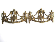 UpperDutch:,1 (ONE) Antique Solid brass Ornate Drawer Handle with Key hole. Ornamental Furniture escutcheon. Empire keyhole embellishment.