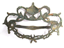 UpperDutch:,An Antique Brass Drawer Handle. Detailed Furniture Applique with Pull. Empire embellishment. 19th century restoration hardware
