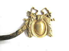 UpperDutch:,Antique Furniture Drawer Pull.Brass Drawer Handle. Empire embellishment. Authentic 1800's restoration hardware. No mounting holes
