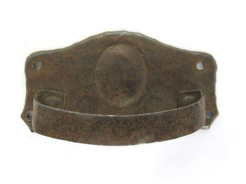 UpperDutch:Pull,Antique Shabby Cabinet Drawer Pull, Distressed Handle / Escutcheon.