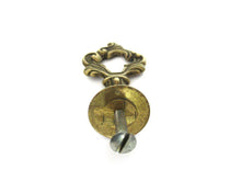 UpperDutch:Pull,Antique Solid Brass Drawer Pull / Drop Ring Drawer Handle.