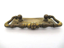 UpperDutch:Pull,Authentic Brass Antique Drawer Handle, Old Plate, Escutcheon, Drop pull.
