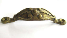 UpperDutch:Pull,Large Heavy Antique Ornate Brass Cabinet Pull, Door Handle, Hardware, Drawer Handle.