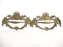 UpperDutch:,Stunning Set of 2 Antique Brass Drawer Handles. Ornamental Furniture Appliques. Cherub, Putti embellishment. Restoration hardware