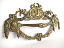 UpperDutch:,Stunning Set of 2 Antique Brass Drawer Handles. Ornamental Furniture Appliques. Cherub, Putti embellishment. Restoration hardware