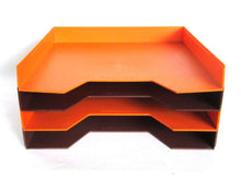 UpperDutch:,Vinyl Record Storage. Set of 4 Stack-able Vinyl Record Holders for 12" records. Discofoon retro record storage. Vintage retro colored 1970s decor.
