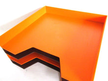 UpperDutch:,Vinyl Record Storage. Set of 4 Stack-able Vinyl Record Holders for 12" records. Discofoon retro record storage. Vintage retro colored 1970s decor.
