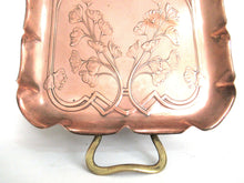 UpperDutch:,Antique Brass Serving Plate by Carl Deffner Esslingen Germany, Art Nouveau design.