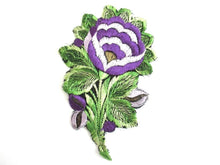 UpperDutch:,An Antique Purple Silk Flower Applique, Vintage Floral Patch, Embroidery Sewing Supply.