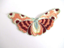 UpperDutch:,Antique Silk Butterfly Applique 1930s Embroidery Vintage Patch Sewing Supply Crazy quilt.