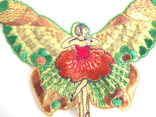 UpperDutch:,Antique Silk Fairy Applique 1930s Embroidery Vintage Butterfly Patch Sewing supply Crazy Quilt