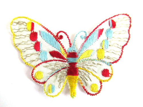 UpperDutch:,Butterfly applique, 1930s vintage embroidered applique. Vintage patch, sewing supply. Applique, Crazy quilt