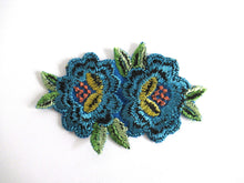 UpperDutch:,Flower applique 1930s vintage embroidered applique. Vintage floral patch, sewing supply.
