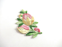 UpperDutch:,Flower Patch, Flower applique, 1930s vintage embroidered applique. Vintage floral patch, sewing supply.