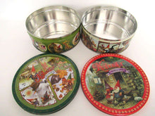 UpperDutch:Tin,Rien Poortvliet Set of 2 Round Storage Tin. Metal box. David the gnome.