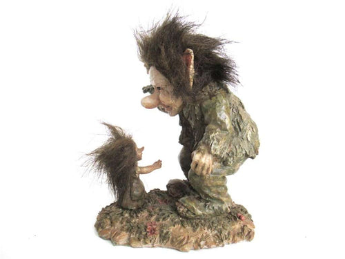 UpperDutch:,Troll, Vintage Troll with child. (Goblin, Gremlin, Hob, Imp, Gnome, Hobgoblin, Elf, Pixy)