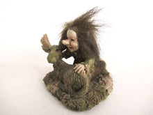 UpperDutch:,Vintage Troll with deer. (Goblin, Gremlin, Hob, Imp, Gnome, Hobgoblin, Elf, Pixy)