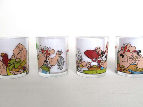 UpperDutch:,Ferrero Nutella Drinking Glasses, Asterix and Obelix.