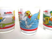 UpperDutch:,The Simpsons Set of 4 Ferrero Nutella Drinking Glasses, Bart, Lisa and Homer Simpson.