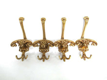 UpperDutch:,1 (ONE) Antique Coat hook, Wall hook, Solid Brass Ornate Victorian style hook, made in Italy.