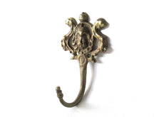 UpperDutch:,Antique Small Brass Cherub hook, Angel Wall hook, Putti, Hanger, brass kitchen hook, towel hook.