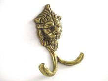 UpperDutch:Wall hook,Lion Head Coat hook Wall hook Solid Brass. Decorative animal storage solution, coat hanger.