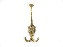 UpperDutch:,Lion hook. Solid Brass Lion Head Wall hook / Coat hook. Decorative animal storage solution, coat hangers. Ornate wall fixtures.