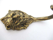 UpperDutch:Wall hook,Set 3 pcs Brass Lion Head Coat hook - Wall hooks, Solid Brass hooks, Kitchen / Towel hooks.
