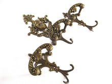 UpperDutch:Wall hook,Set Antique Victorian Style Coat hooks Made in Italy, Solid Brass Ornate Wall hooks, Angel, Woman.
