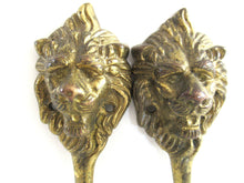 UpperDutch:Wall hook,Set of 2 Antique Brass Lion Head Coat hooks Wall hooks, kitchen / towel hooks.