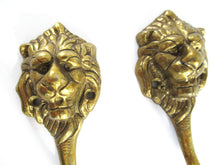 UpperDutch:Wall hook,Set of 2 Antique Brass Lion Head Coat hooks Wall hooks, kitchen / towel hooks.