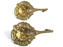 UpperDutch:Wall hook,Set of 2 brass Lion Head Coat hooks.