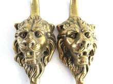 UpperDutch:Wall hook,Set of 2 pcs Lion hooks Solid Brass Lion Head Wall hook - Coat hooks. Decorative animal storage solution, coat hangers.