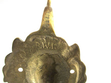 UpperDutch:Wall hook,Set of 4 Antique Brass Lion Head Coat hooks - Wall hook, Made in England - Antique Lion Coat Hook - Solid Brass.