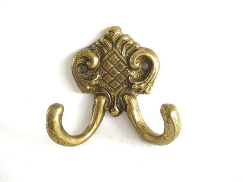 UpperDutch:Wall hook,Small Wall hook, Antique brass Coat hook, Towel hook, Kitchen hook, Solid brass.